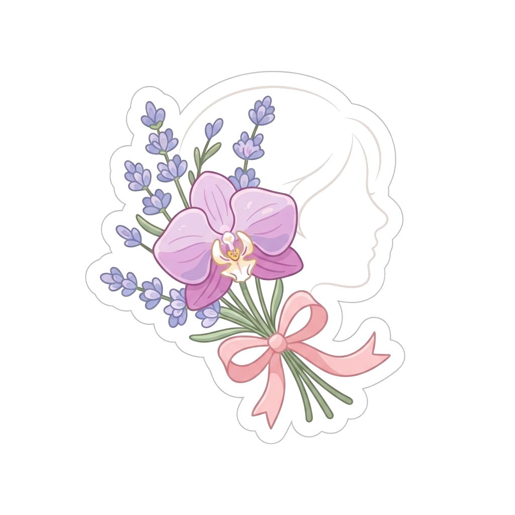 Orchid Lavender Wellness Sticker